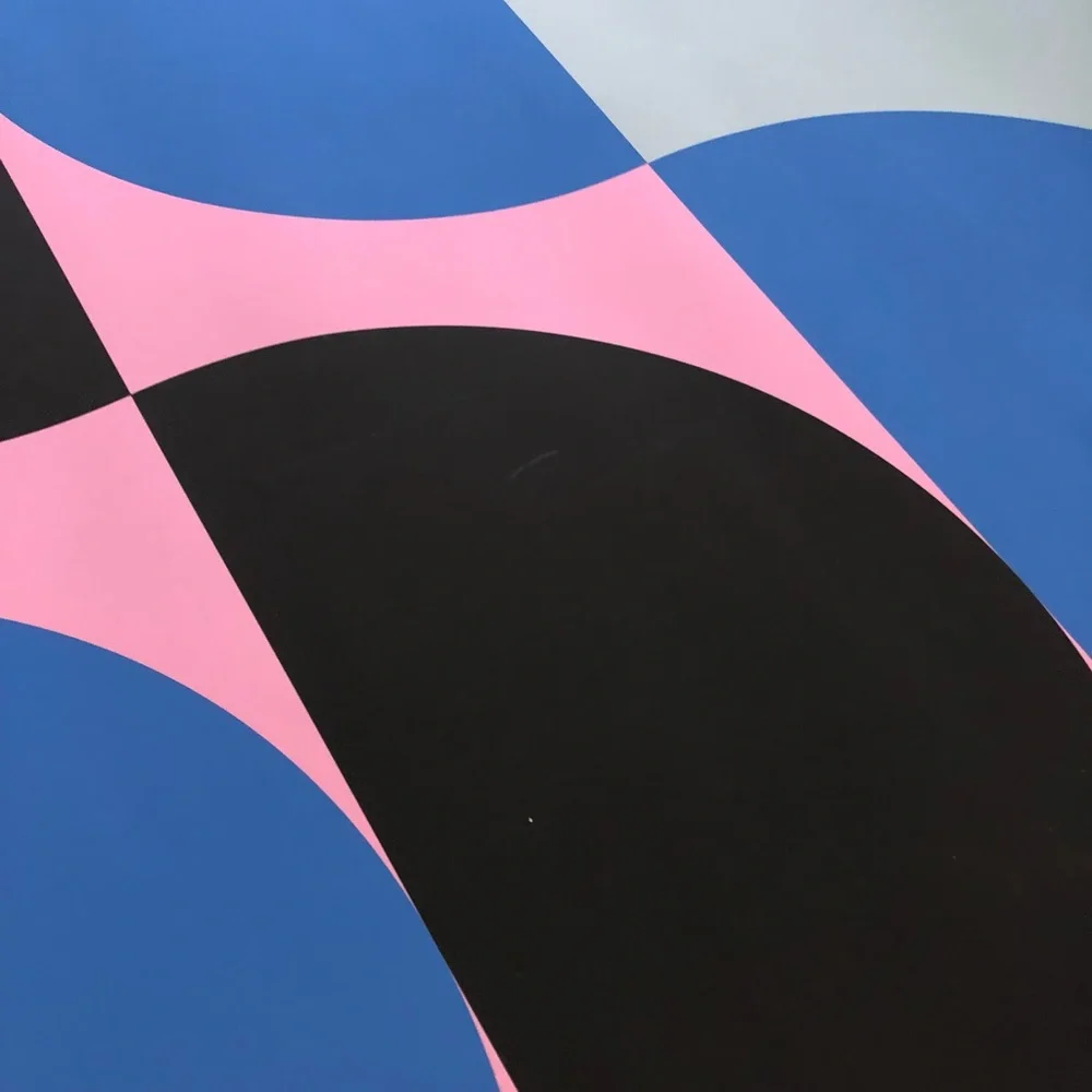 West Elm blue pink